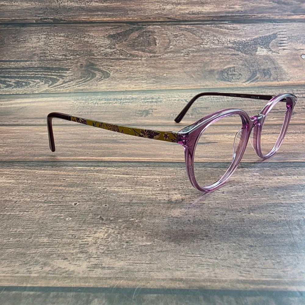 Rachel Rachel‎ Roy Fortune Orchid Purple Round Eyeglass Frames Floral 51-18-135